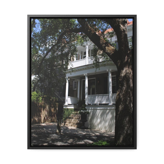 Charleston Gallery Canvas Wraps, Vertical Frame. Historic Church Street photography in the French Quarter printed on Canvas