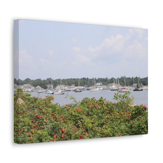 Padanaram Harbor South coast Mass. Canvas Gallery Wraps bridge view NBYC Smith Neck Road beach flowers sailboats