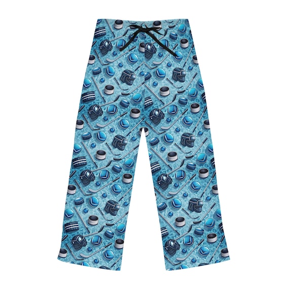 Blue Sports Pattern Pajama Pants | All-Over Print