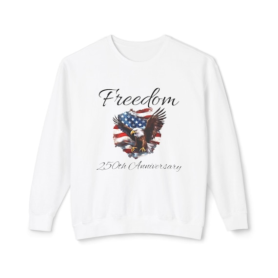 Freedom Eagle American Flag 250th Anniversary Crewneck Sweatshirt | Patriotic