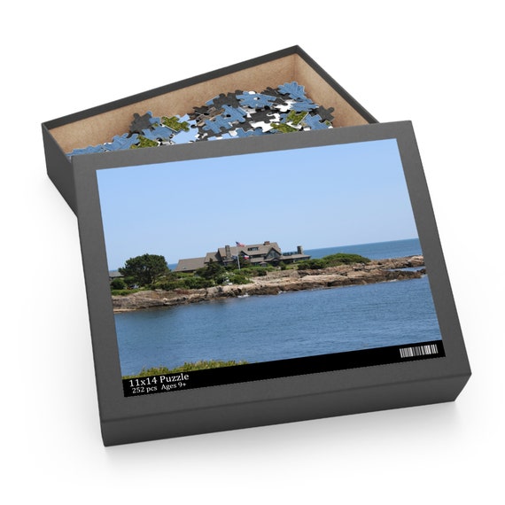 Puzzle (120, 252, 500-Piece) Walkers Point Kennebunkport Maine The George Bush compound along Ocean Ave in Kennebunkport Maine
