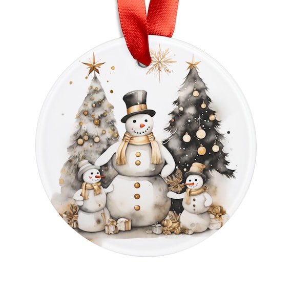 Winter Wonderland Acrylic Ornament, Holiday Decor, Christmas Tree Ornament, Snowman Decoration, Personalized Gift
