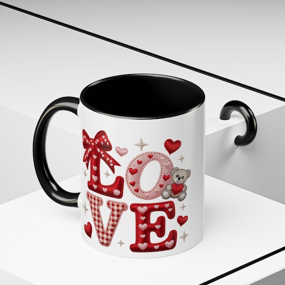 LOVE Teddy Bear Mug | Accent Coffee Mug 11oz 15oz