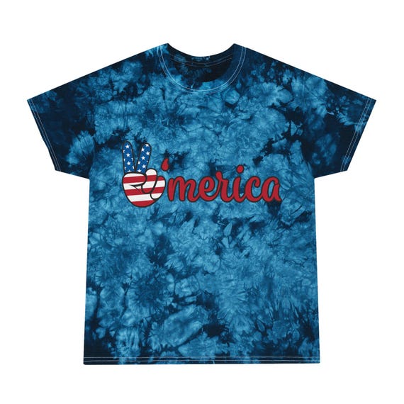 Patriotic Tie-Dye Tee, Umerica Shirt for 4th of July, Summer Festivals, Comfortable Casual Wear, Trendy Vintage Style, Unisex T-Shirt
