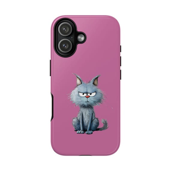 Funny Cat Tough Cases - iPhone 16 and Samsung Phone Cases, Protective Phone Cases, Cute Cat Lover Gifts, Animal Print Accessories, Cat