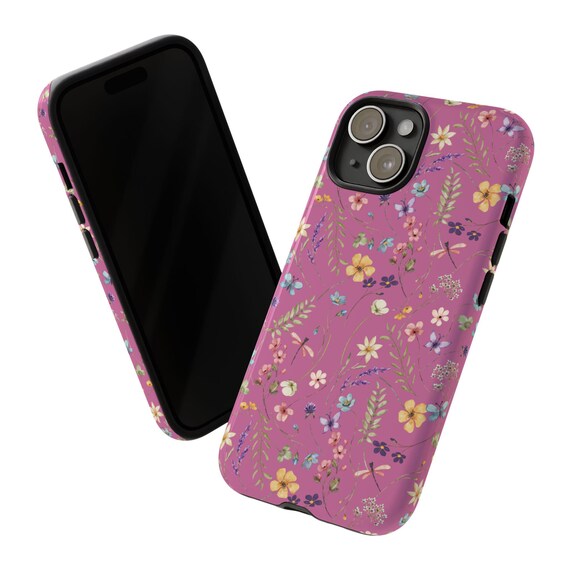 Floral Phone Cases, Rugged Tough Covers, Protective Accessories, Durable Galaxy iPhone Case, Tough Phone Protectors, Floral Design Tech