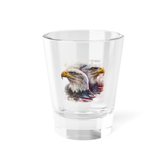 Patriotic Bald Eagle Shot Glass | 1.5oz