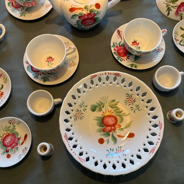 Tea set Ostfriesland August Warnecke hand-painted