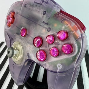 N64 “Kirby burn&quot; Full Button Set, Color Shifting Puff Powder