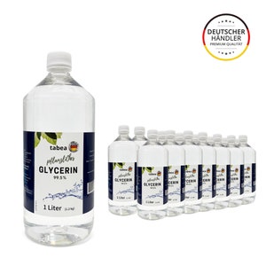 2 x1 Liter Glycerin 1000ml 99,5% min. Pharmaqualität vegan palmölfrei Lebensmittelqualität E422 tabea Ph. Eur Glycerol Bild 2