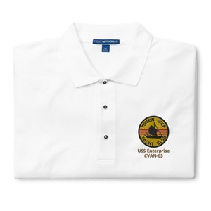 Tonkin Gulf Yacht Club Men's Premium Polo (USS Enterprise (CVAN-65))