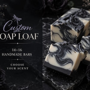 Custom Handmade Soap Loaf (4lbs) | Choose Scent, Color, Design | 14-16 Bars