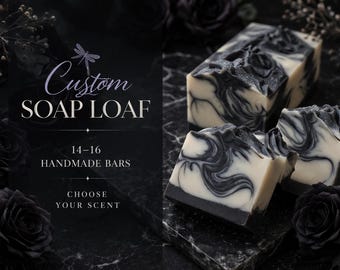 Barra de sabonete artesanal personalizada (1,8 kg) | Escolha o aroma, a cor e o design | 14 a 16 barras