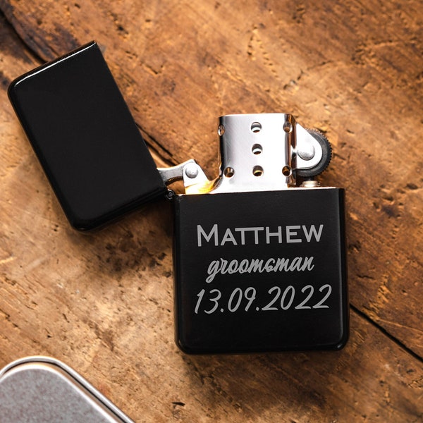 Personalized Groomsmen Lighter, Groomsmen Gift, Groomsman Gift, Groomsmen Proposal, Engraved Gift, Personalized Lighter, Gift For Him