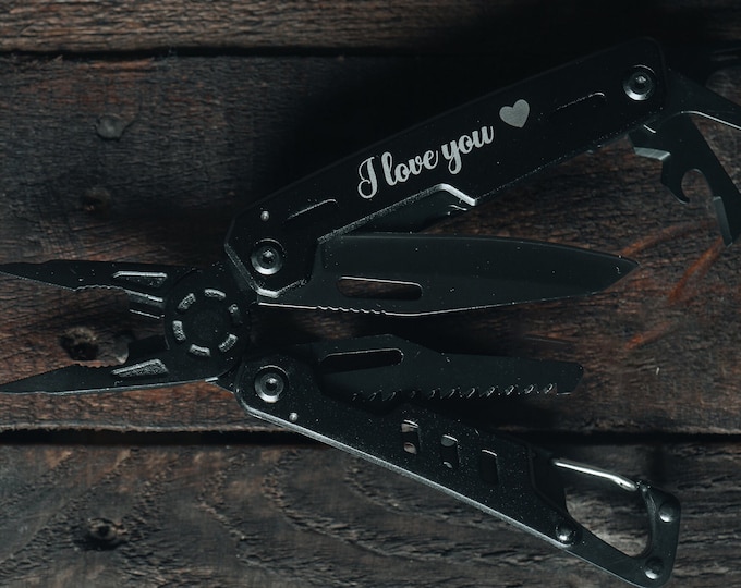 Custom Engraved Multi Tool, Personalized Valentines Day Gift for Men