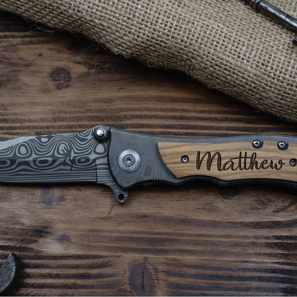 Personalized Pocket Knife for Groomsmen, Groomsmen Proposal,, Groomsmen Knives, Engraved Groomsman Knife, Fathers Day Gift, Custom Knife