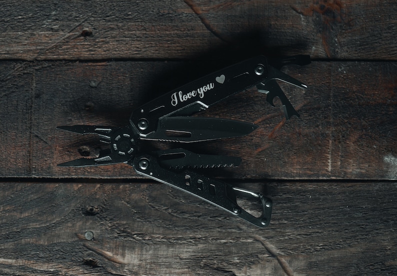 Personalized Multi-tool Knife, 8-in-1 Stainless Steel, Anniversary Gift ...