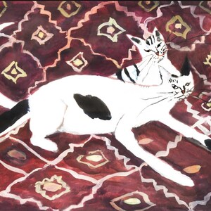 Greeting Cards Set of 3 – Mix and Match – Multipack Art Cards – Cat Ink Pack – Cat Illustration – Birthday – Mom's Day – Thank You Card