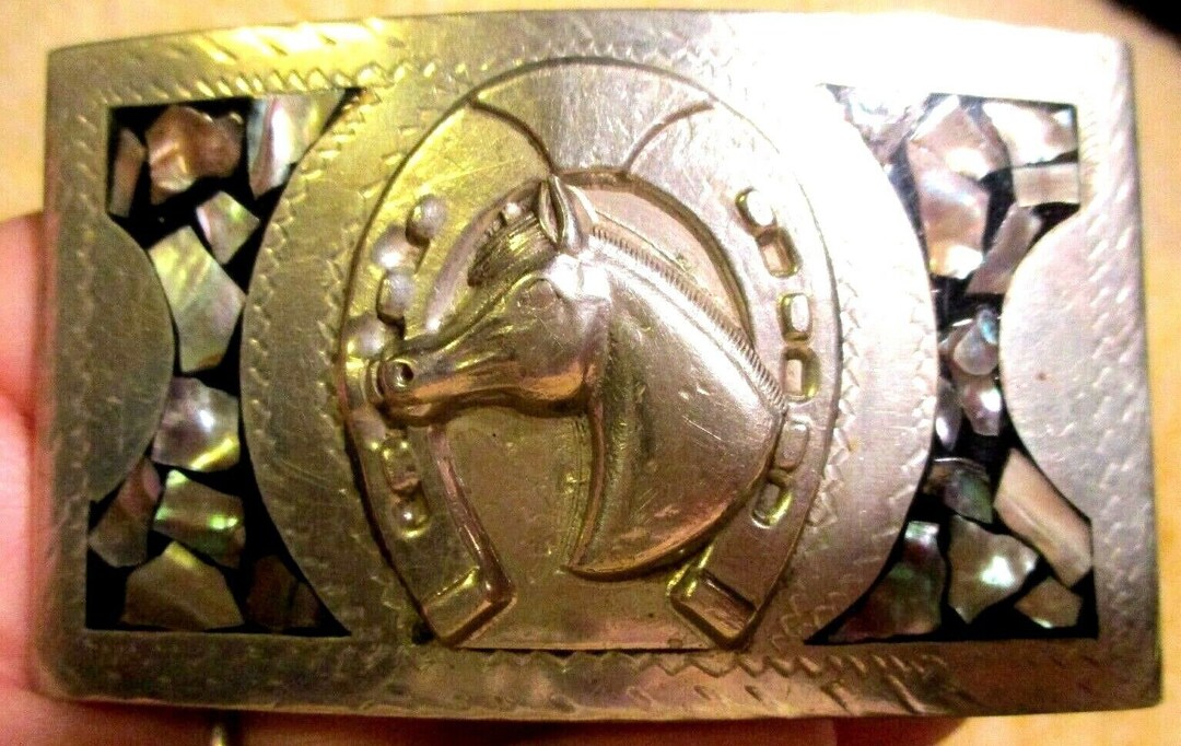Horseshoe Lucky Farrier Belt Buckle Awesome Hand Made  display picture 3