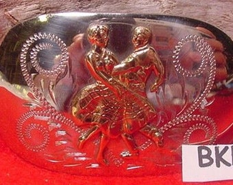 ANTIGUO cerca PRISTINE Irvine Jachens Western Swing Dancing Belt Buckle Square Dancing