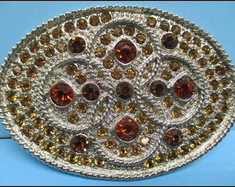 Hebilla de cinturón con diamantes de imitación, conjuntos de color marrón claro con cerveza de raíz en metal plateado