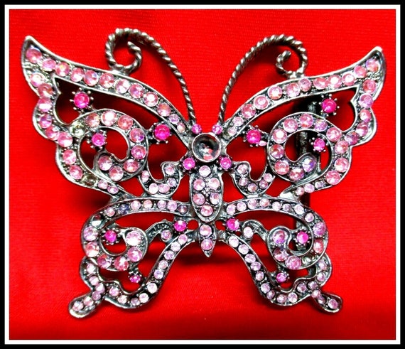 Amazing Designer Rhinestones Beautiful Hot PInk B… - image 1