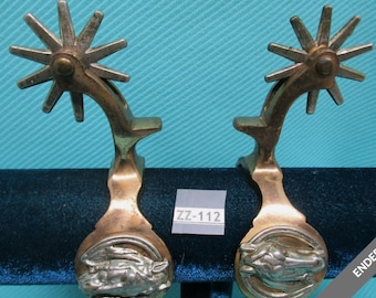 CABEZA DE CABALLO Montada Estrella Marcada Heracles Bronce Vaquero Espuelas de MUSEO