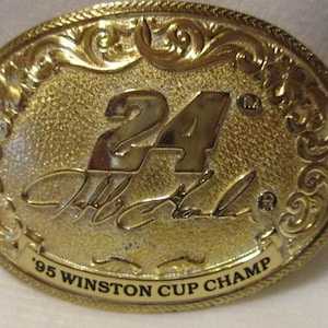 NASCAR No #24 JEFF GORDEN Trophy Belt Buckle by Montana Silversmiths in the Usa