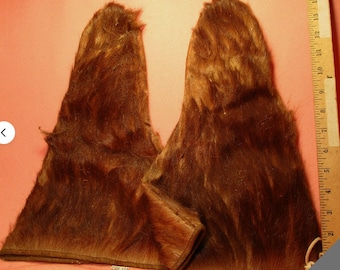 ANTIGUO OCCIDENTAL Stage Coach Driver Fur MITTENS Pelo de caballo Posiblemente