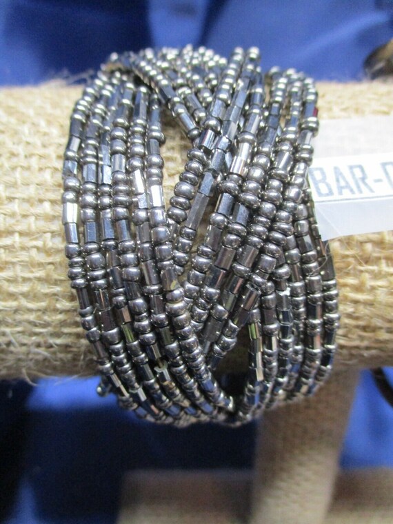 2 Vintage Beautiful Assorted Bracelets WIDE Beade… - image 2