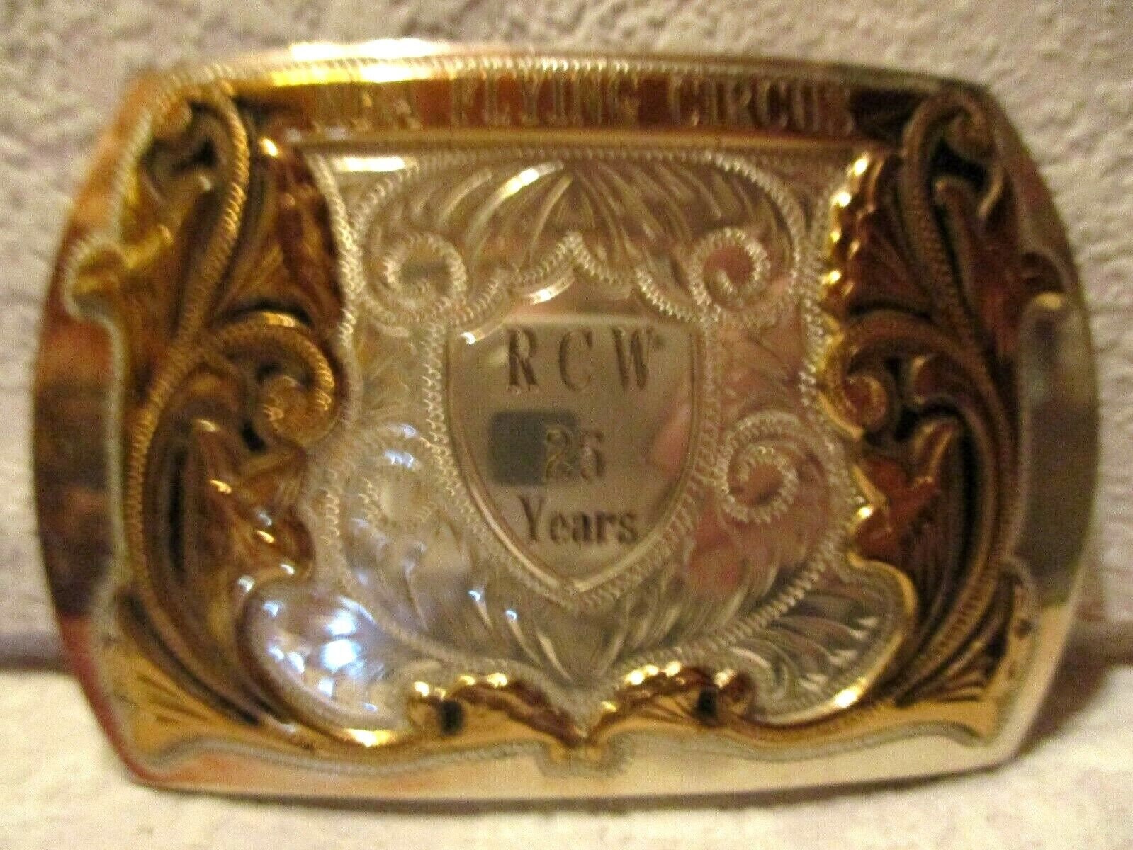 Vintage Comstock silversmiths buckle with custom made hand laced leather belt Vintage Comstock German Silver Silversmiths Truck Belt  main image 2