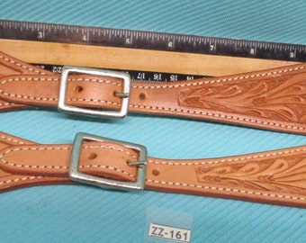 Inventario de tienda antigua/nueva vintage HECHO A MANO Y HERRAMIENTAS Correas de espuela en forma de vaquero