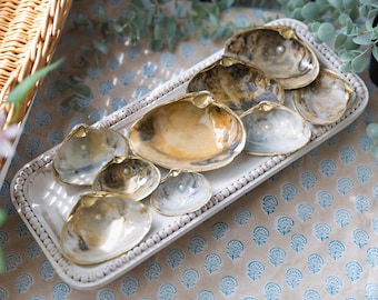 Handmade Natural Atlantic Clam Shell Trinket Dish Jewelry Dish Bridesmaid Gift Mothers Day Gift