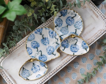 Large Handmade Pumpkin Scallop or Clam Shell Trinket Dish Jewelry Dish Bridesmaid Gift Mothers Day Gift