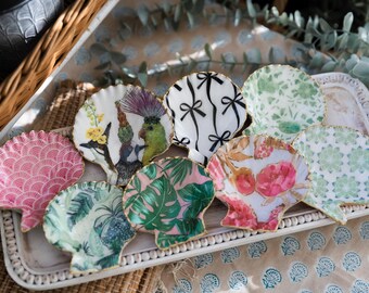 Medium Handmade Scallop Shell Trinket Dish Jewelry Dish Bridesmaid Gift Mothers Day Gift