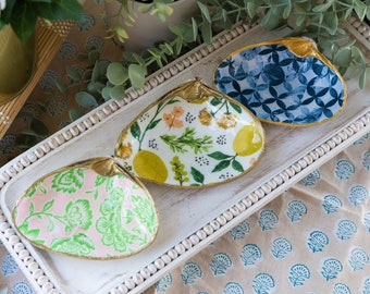 Handmade Clam Shell Trinket Dish Jewelry Dish Bridesmaid Gift Mothers Day Gift