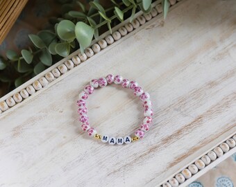 Handmade Custom Pink Chinoiserie Bracelet