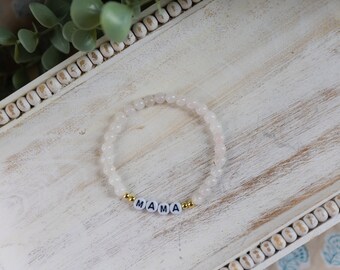 Handmade Custom Rose Quartz Bead Bracelet