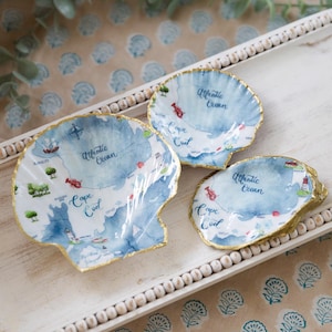 Handmade Cape Cod Shell Trinket Dish Jewelry Dish Bridesmaid Gift Mothers Day Gift