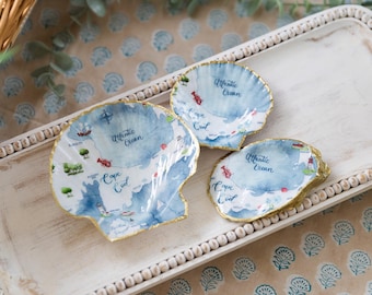 Handmade Cape Cod Shell Trinket Dish Jewelry Dish Bridesmaid Gift Mothers Day Gift