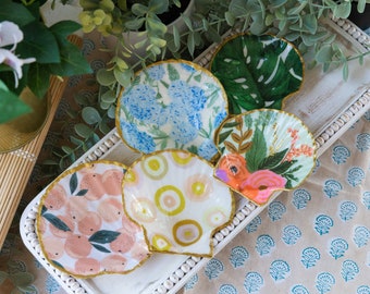 Large Handmade Scallop Shell Trinket Dish Jewelry Dish Bridesmaid Gift Mothers Day Gift