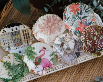 Large Handmade Scallop Shell Trinket Dish Jewelry Dish Bridesmaid Gift Mothers Day Gift