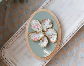 Handmade Oyster Shell Flower Cluster Art