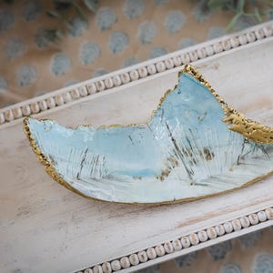Handmade Whelk Shell Art Gift Coastal Decor Beach