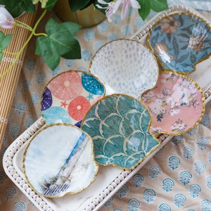 Large Handmade Scallop Shell Trinket Dish Jewelry Dish Bridesmaid Gift Mothers Day Gift