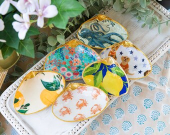 Handmade Clam Shell Trinket Dish Jewelry Dish Bridesmaid Gift Mothers Day Gift