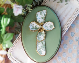 Handgemachte Austernschale Kreuz Taufgeschenk Konfirmation Geschenk