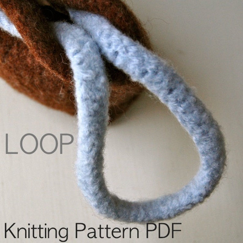 KNITTING PATTERN Loop Felted Wool Bag PDF Download image 1