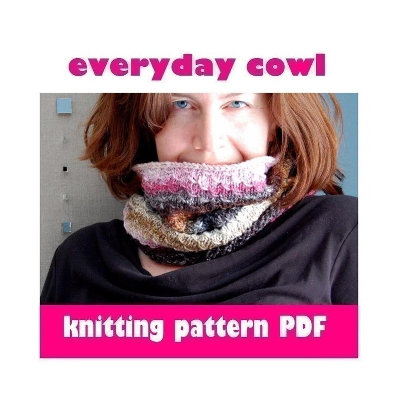 KNITTING PATTERN Everyday Cowl PDF Download image 1