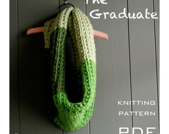 KNITTING PATTERN - The Graduate Knit Cowl (PDF Download)